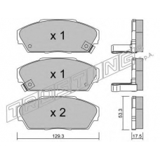 234.0 TRUSTING Комплект тормозных колодок, дисковый тормоз