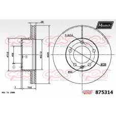 875314.6880 MAXTECH Тормозной диск