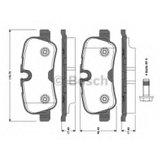 0 986 TB3 081 BOSCH Комплект тормозных колодок, дисковый тормоз