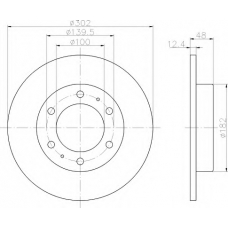 8DD 355 103-351 HELLA Тормозной диск