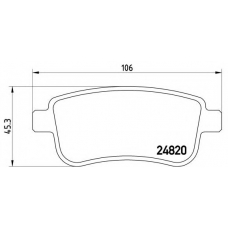 P 68 054 BREMBO Комплект тормозных колодок, дисковый тормоз