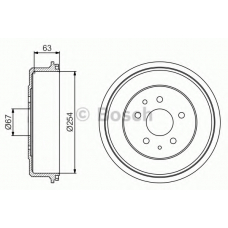 0 986 477 183 BOSCH Тормозной барабан