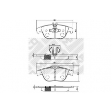 6864 MAPCO Комплект тормозных колодок, дисковый тормоз
