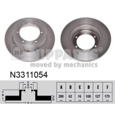 N3311054 NIPPARTS Тормозной диск