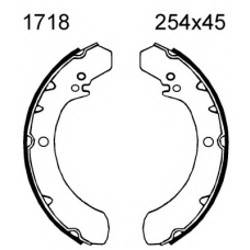 01718 BSF Комплект тормозных колодок