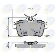 CBP02045 COMLINE Комплект тормозных колодок, дисковый тормоз