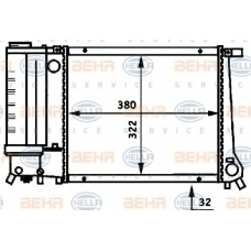 8MK 376 717-224 HELLA Радиатор, охлаждение двигателя