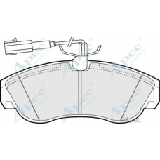 PAD1206 APEC Комплект тормозных колодок, дисковый тормоз