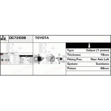 DC72698 EDR Тормозной суппорт