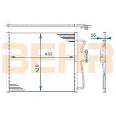 7402008 BEHR Радиатор кондиционера