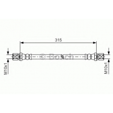 1 987 476 263 BOSCH Тормозной шланг