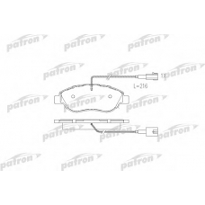 PBP1468 PATRON Комплект тормозных колодок, дисковый тормоз