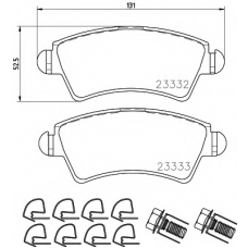 8DB 355 009-871 HELLA Комплект тормозных колодок, дисковый тормоз