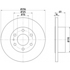 8DD 355 117-171 HELLA Тормозной диск