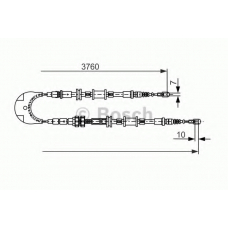 1 987 477 735 BOSCH Трос, стояночная тормозная система