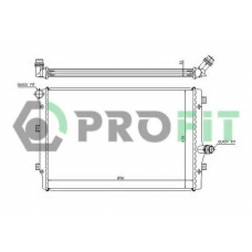 PR 9569A2 PROFIT Радиатор, охлаждение двигателя