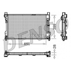 DRM17080 DENSO Радиатор, охлаждение двигателя