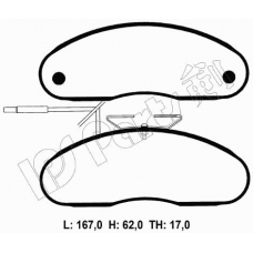 IBD-1196 IPS Parts Комплект тормозных колодок, дисковый тормоз