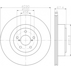 MDC1876 MINTEX Тормозной диск