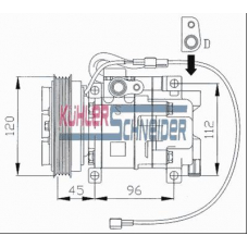 8483951 KUHLER SCHNEIDER Компрессор, кондиционер