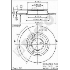 BS 7224 BRECO Тормозной диск