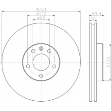 8DD 355 122-722 HELLA PAGID Тормозной диск