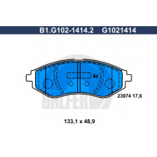 B1.G102-1414.2 GALFER Комплект тормозных колодок, дисковый тормоз