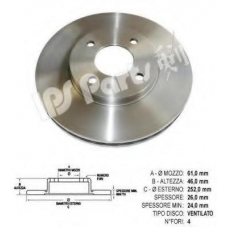 IBT-1193 IPS Parts Тормозной диск