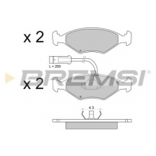 BP2589 BREMSI Комплект тормозных колодок, дисковый тормоз