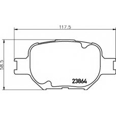 8DB 355 010-201 HELLA Комплект тормозных колодок, дисковый тормоз