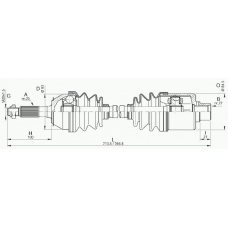 DRS6022.00 OPEN PARTS Приводной вал