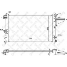 10-25047-SX STELLOX Радиатор, охлаждение двигателя