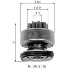 940113020335 MAGNETI MARELLI Ведущая шестерня, стартер