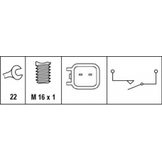 6ZF 010 965-021 HELLA Выключатель, фара заднего хода