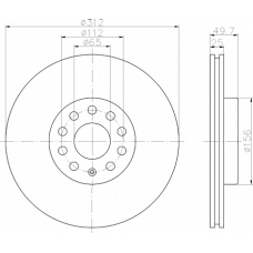 8DD 355 122-592 HELLA PAGID Тормозной диск