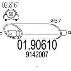 01.90610 MTS Глушитель выхлопных газов конечный