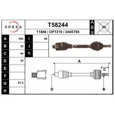 T58244 EAI Приводной вал