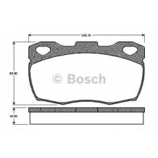 0 986 TB2 148 BOSCH Комплект тормозных колодок, дисковый тормоз