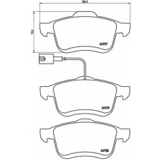 P 23 130 BREMBO Комплект тормозных колодок, дисковый тормоз