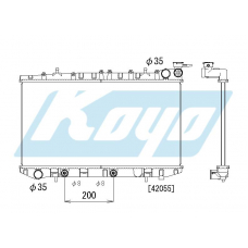 PA020319 KOYO P-tank corrugate-fin ass'y