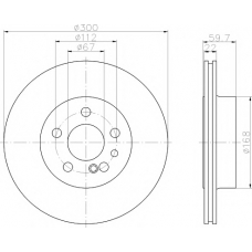 8DD 355 102-711 HELLA PAGID Тормозной диск