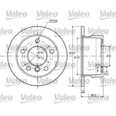 187111 VALEO Тормозной диск