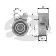 T41249 GATES Натяжной ролик, ремень грм