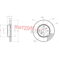 6110660 METZGER Тормозной диск