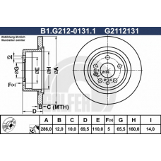 B1.G212-0131.1 GALFER Тормозной диск