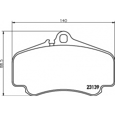 8DB 355 009-841 HELLA PAGID Комплект тормозных колодок, дисковый тормоз