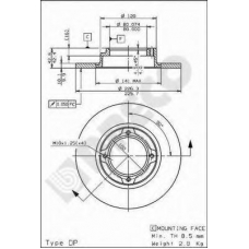 BS 7516 BRECO Тормозной диск