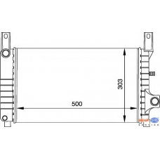 8MK 376 714-191 HELLA Радиатор, охлаждение двигателя