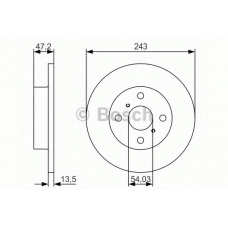 0 986 479 R87 BOSCH Тормозной диск