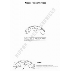 M350A05 NPS Комплект тормозных колодок